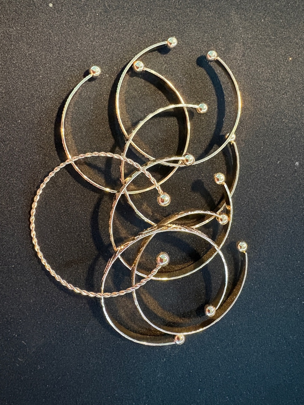Gold-Tone Hoop Bracelet Set - 6 Piece